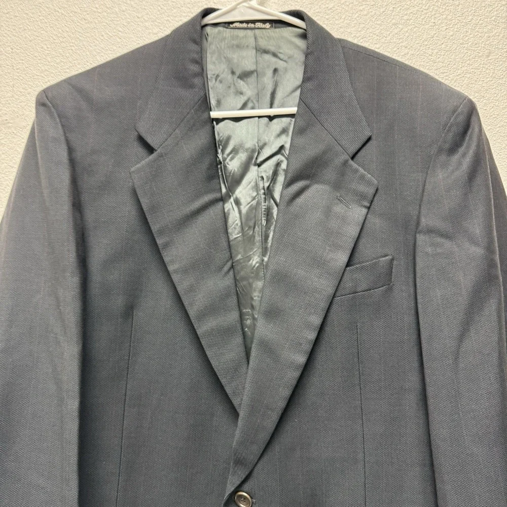 Valentino Uomo Wool Blue Gray Italy‎  US 40L